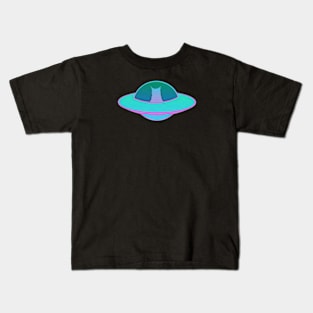 Kitty Saucer Kids T-Shirt